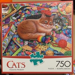 🧩CATS-“Puzzling Problem”-Buffalo Games 1000 piece jigsaw puzzle